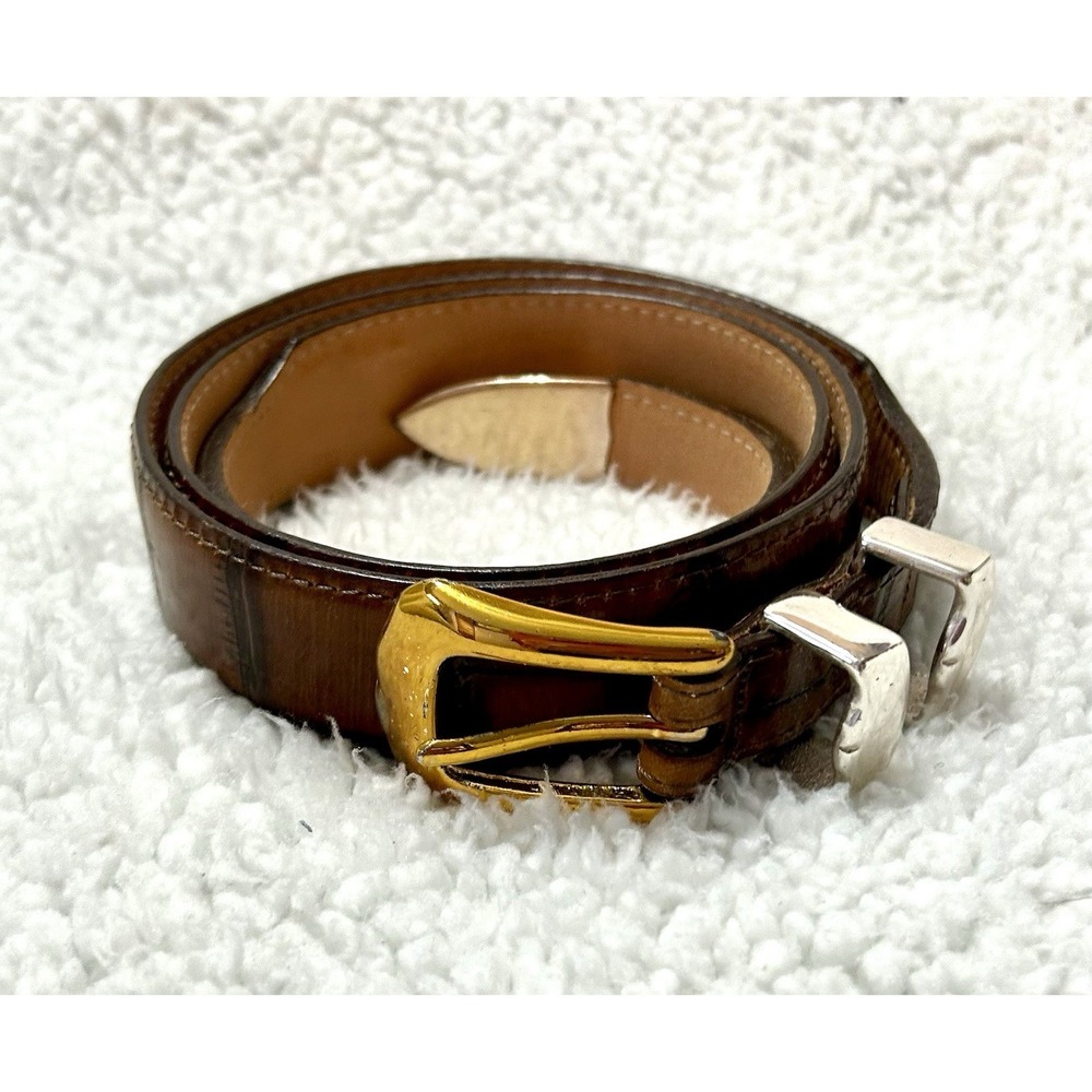 Martin Dingman 01609 Alligator Grain Brown Belt Size 38 (SH2)